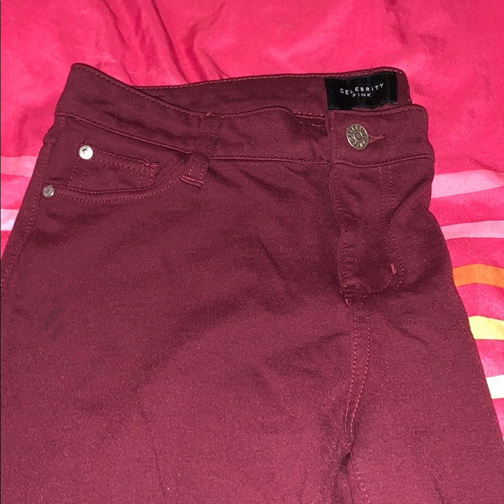 Maroon jeans